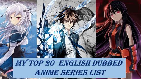 My Top 20 Anime Series English Dubbed Best Anime Series List Youtube