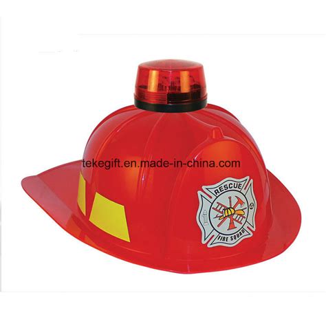 China Plastic Firefighter Fireman Fire Chief Helmet Hat For Cosplay