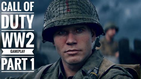 Call Of Duty World War 2 Gameplay First Gaming Vlog Part 1 Youtube
