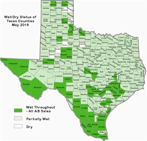 Dry Counties Map