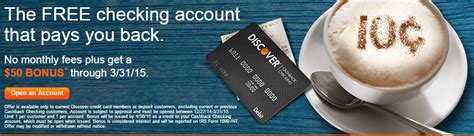 If you do not have one of those accounts, you can only transfer your cash rewards to your bank account or debit card linked to your account with paypal. Discover Checking $50 Sign Up Bonus - Doctor Of Credit