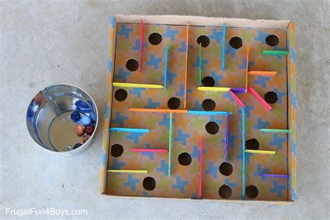 How To Make A Cardboard Box Marble Labyrinth Game Frugal Fun For Boys