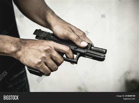 Man Holding Gun Hand Image And Photo Free Trial Bigstock