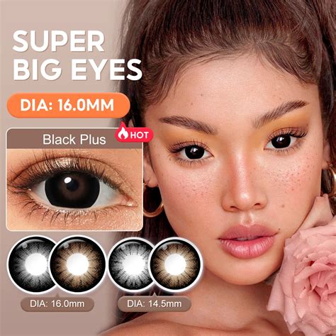 Dia 16 0 Mm Big Eyes Color Contact Lenses Supersize Black Color Contact