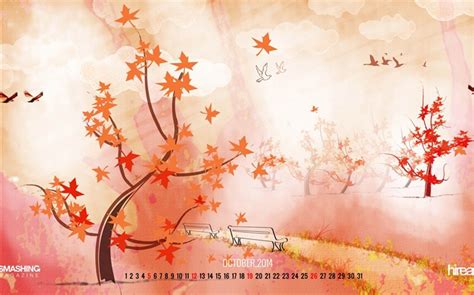October 2014 Calendar Desktop Themes Wallpaper Album List
