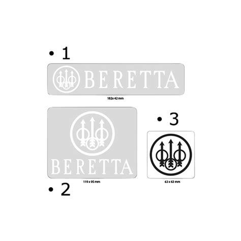 Set Of 3 Beretta Logo Stickers