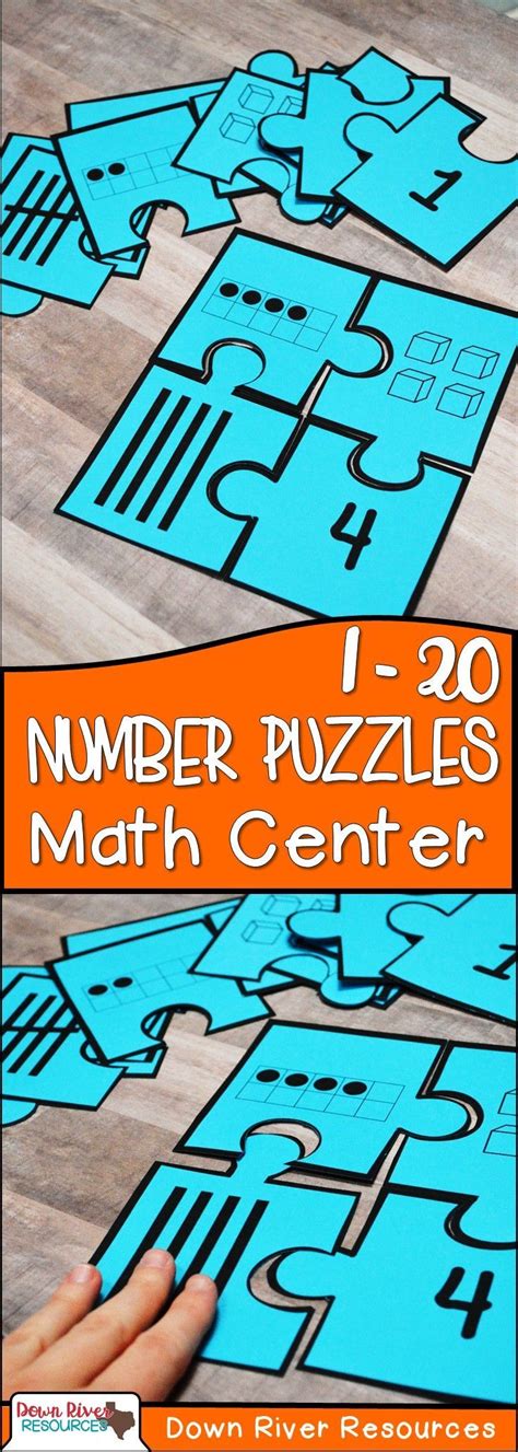 The Number 1 20 Puzzles Math Center Is Shown With Hands And Numbers On It