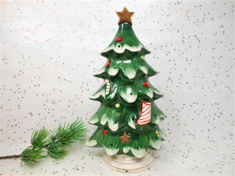 Vintage Lefton Christmas Tree Ceramic Japan Putz Hostess T Etsy