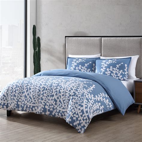 City Scene Branches French Blue Comforter Set Twin