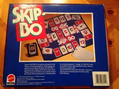 Skip Bo Skipbo Deluxe Card Game Mattel From Makers Of Uno 1827551055
