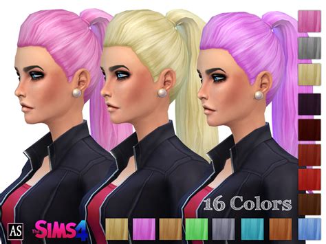 The Sims Resource High Fashion Thick Ponytail New Mesh