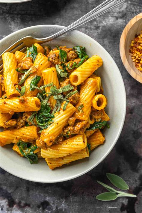 Pumpkin Pasta With Italian Sausage Dairy Free Simply Whisked