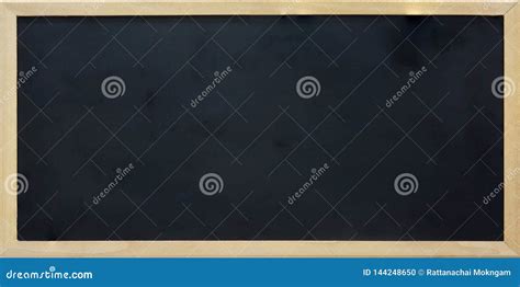 Blank Rectangle Blackboard With Wooden Frame Stock Photo Image Of