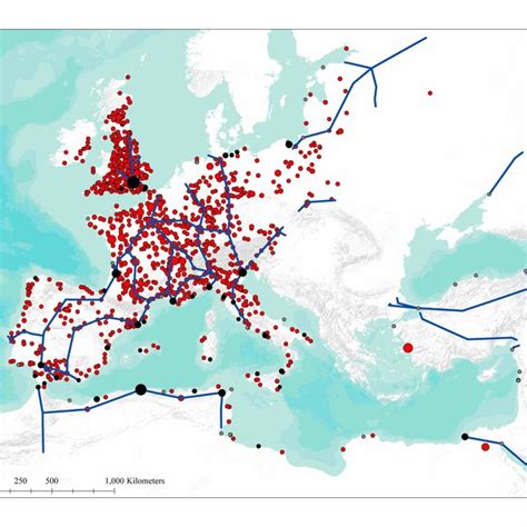 The Locations Of Sporadic Outbreak Of Plague 856 Locations The Blue