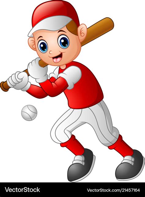 Playing Baseball Cartoon