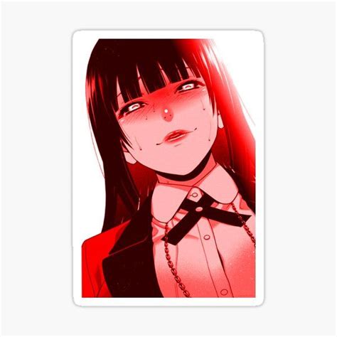 Yumeko Jabami Sticker By Younescharrat Anime Anime Shirt Stickers