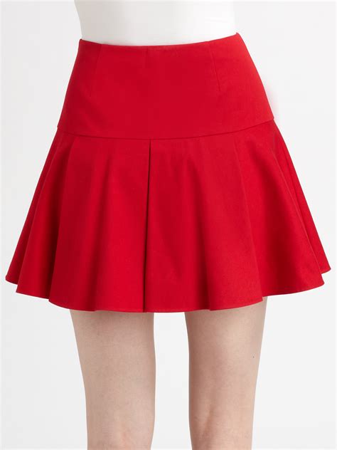 red valentino mini skirt in red lyst