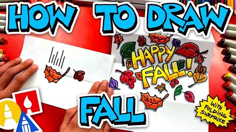 How To Draw A Fall Folding Surprise 🍁 Youtube Art For Kids Hub