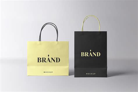Paper Shopping Bags Mockup | Bag mockup, Paper shopping bag, Shopping bag design