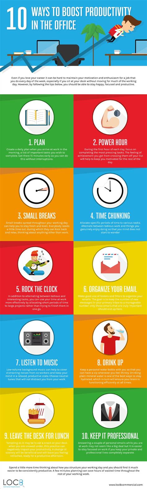 Boost Productivity In The Office Infographic From Loc8 Commerical 10