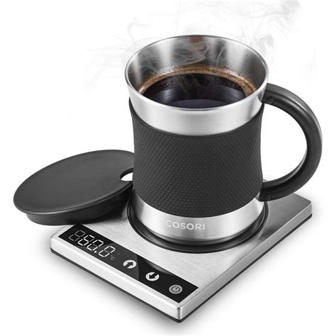 Cosori Coffee Mug Warmer And Mug Set Touch Tech And Led Backlit Display