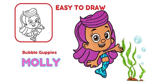 How To Draw Molly Bubble Guppies Youtube
