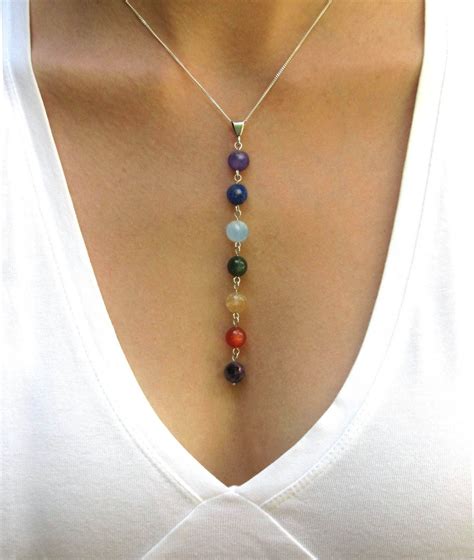 Chakra Necklace Chakra Pendant Meditation Yoga Jewellery In Gemstones