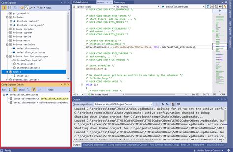 Code Explorer Outline Details Visualgdb Documentation