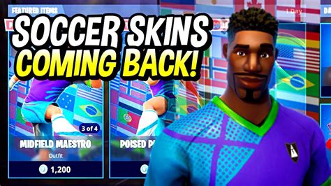 From your common and most popular skin to the legendary outfits, fortnite allows you to be you, in whatever skin that is. FORTNITE SOCCER SKINS RETURN DATE! FOOTBALL SKINS RELEASE ...