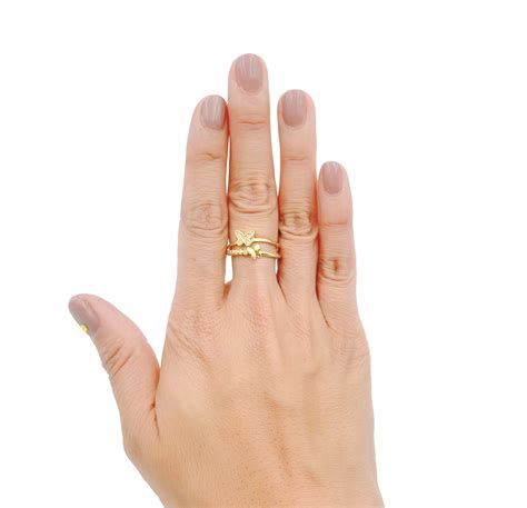 K Gold Filled Butterfly Ring Dainty Monarch Ring Adjustable Ring