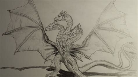 King Ghidorah Drawing Pictures Drawing Skill