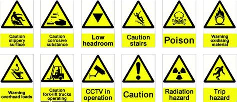 hazard and safety signs | Safety Signs And Symbols Safety Hazard Signs And | Safety signs ...