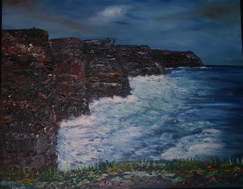 Cliffs Of Moher Ireland Painting By Noel Armstrong Fine Art America
