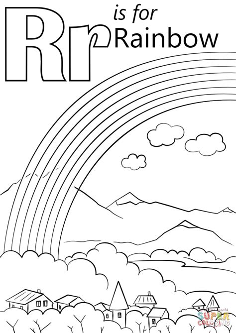 They're great for all ages. Letter R is for Rainbow coloring page | Free Printable ...