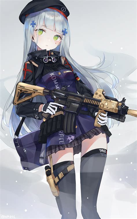 4k Girls With Guns Anime Girls Girl With Weapon Portrait White