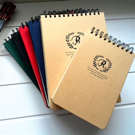 Retro Spiral Notebook A5 B5 Top Kraft Paper Cover Notebook Notepad The
