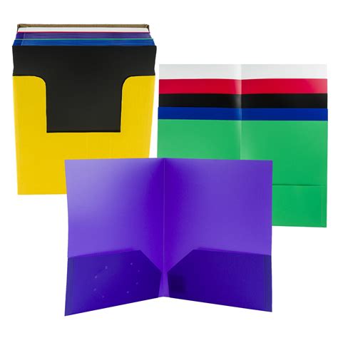 Wholesale 2 Pocket Poly Folder Assorted