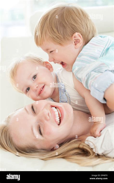 Mother And Children Stock Photo Alamy