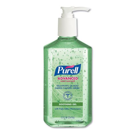 Gojo Purell Advanced Hand Sanitizer Soothing Gel Fresh Scent With Aloe And Vitamin E 12 Oz