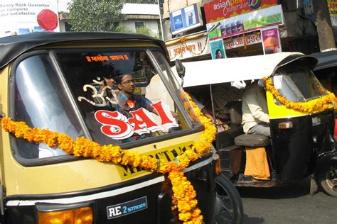 After that without asking from someone drive it secrectly on road when no one is. Stock Pictures: Rickshaws in Pune, India