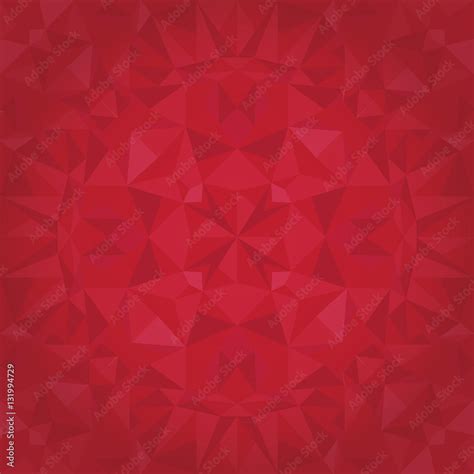 Vector Ruby Red Triangles Crystal Foil Texture Seamless Pattern