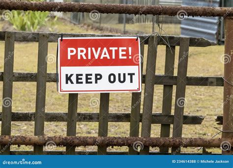 Signage Warning To Keep Out Private Editorial Stock Photo Image Of