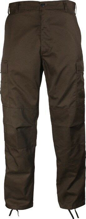 Brown Military Cargo Polyestercotton Fatigue Bdu Pants Mens Clothing