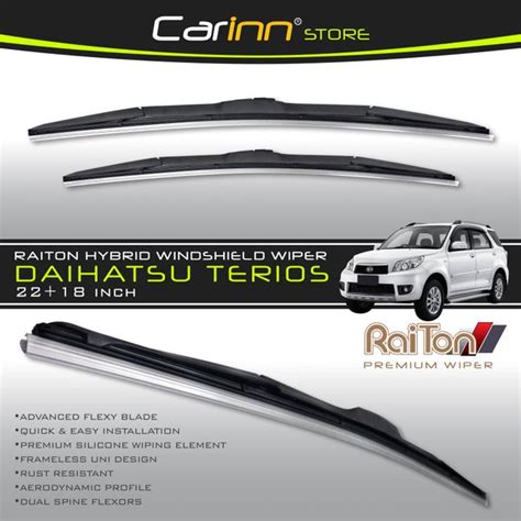 Jual Raiton Sepasang Wiper Hybrid Kaca Depan Mobil Daihatsu Terios 22