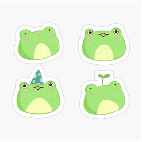 My Cute Frogs Sticker Pack Rredbubble