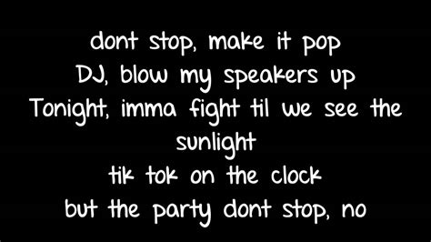 Kesha Tik Tok • Lyrics • Youtube