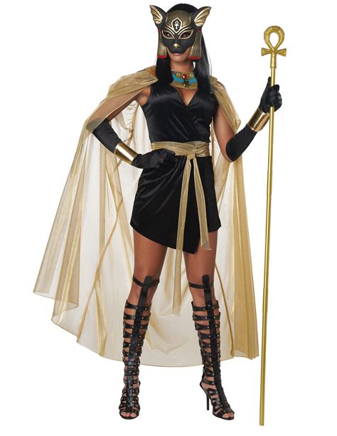 Ägyptische Göttin Kostüm Bastet Kostüm Karneval Kostüm Schwarz Gold Günstige Faschings Kostüme