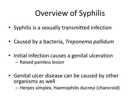Ppt Overview Of Syphilis Powerpoint Presentation Free Download Id