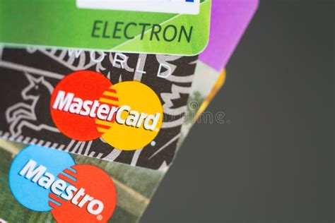Credit Cards Visa Maestro Mastercard Editorial Photography Image Of