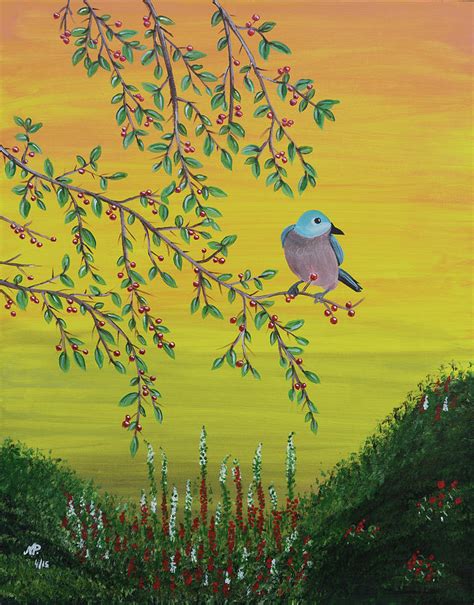 Pretty Bird Painting By Nicole Paquette Fine Art America